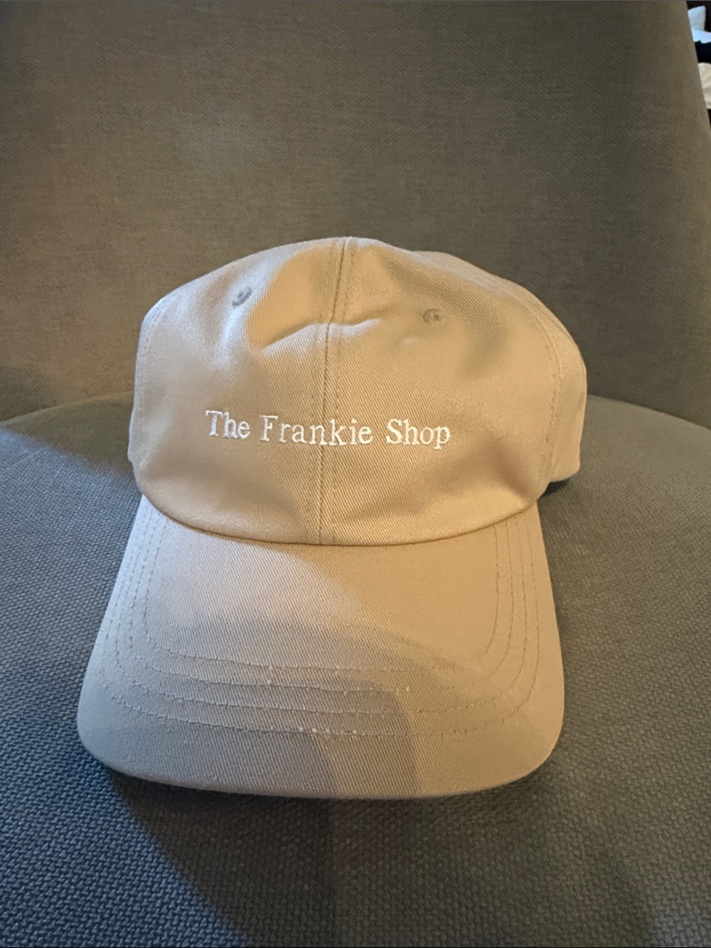The Frankie Shop Cream Logo Baseball Cap